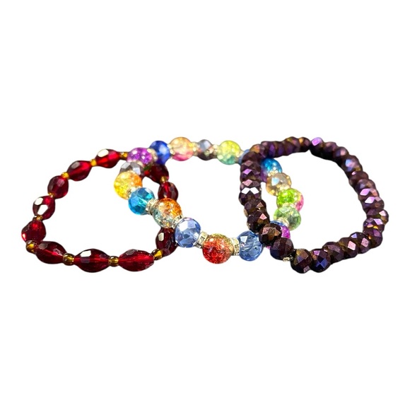 Set of 3 Sparkling Beaded Bracelets - Picture 2 of 5